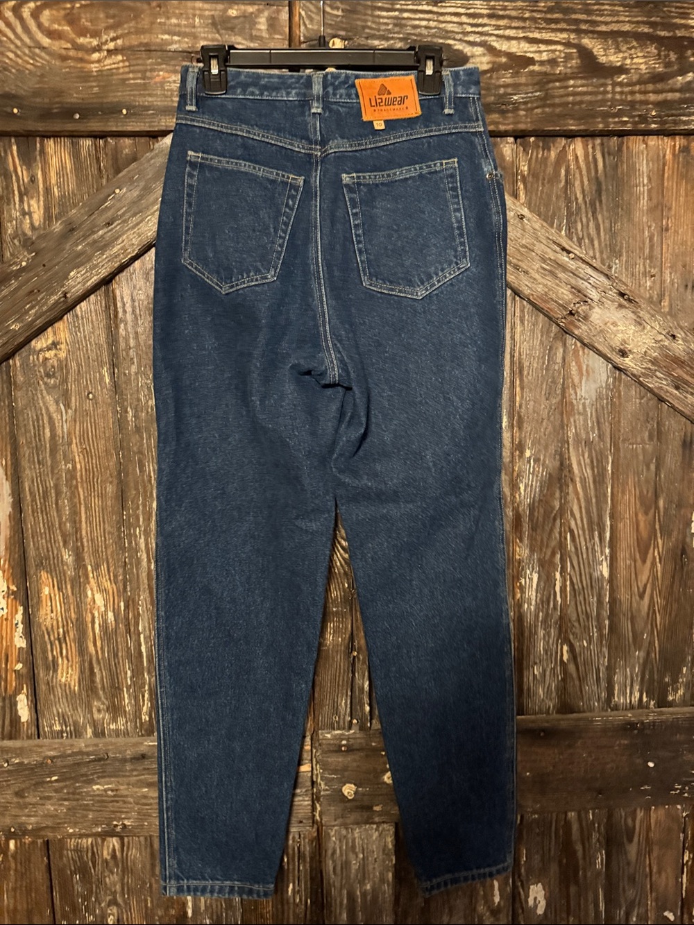 LizWear Vintage High-Rise Dark Indigo Mom Jeans